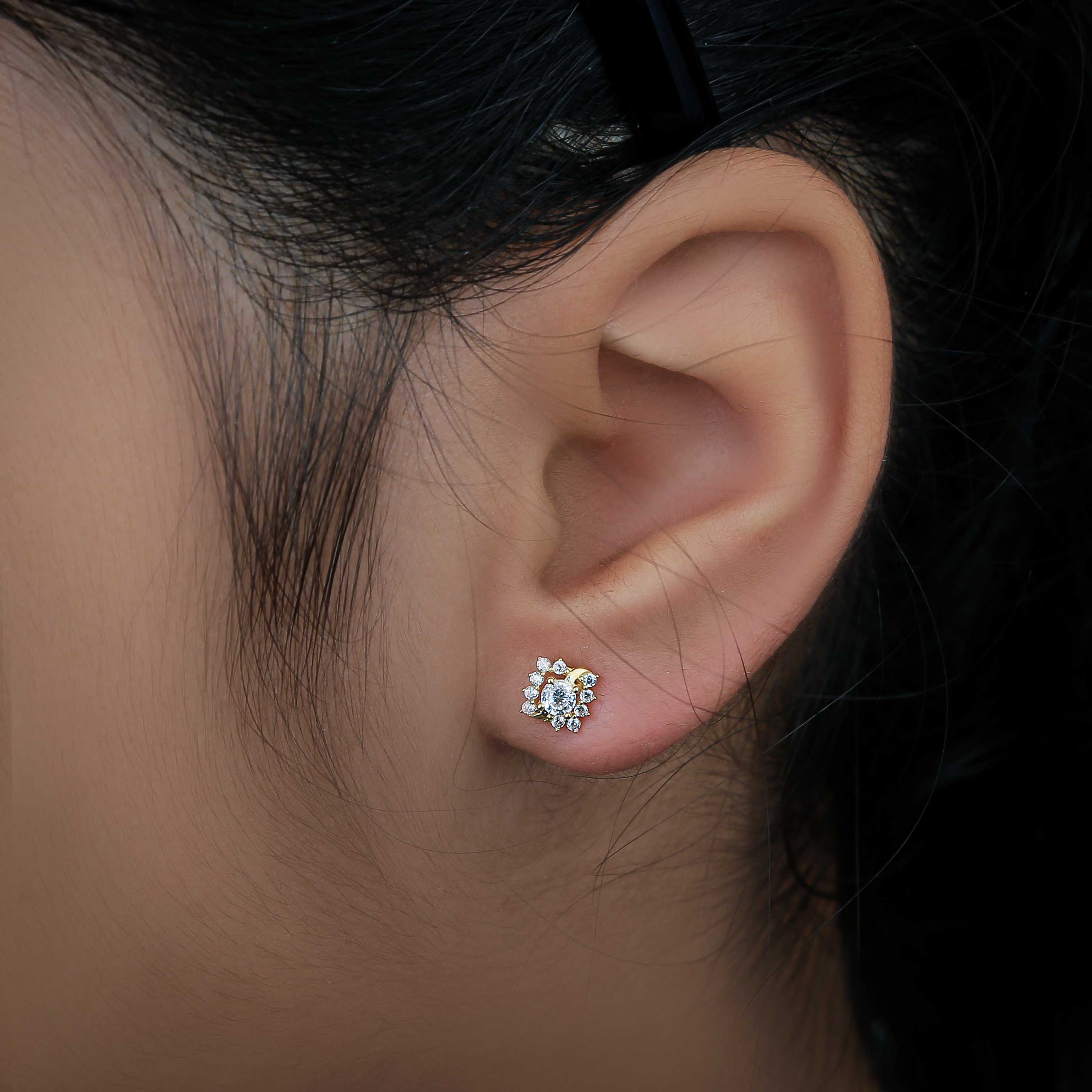 18 karat gold net ring, made in Turkey - (H-1029)